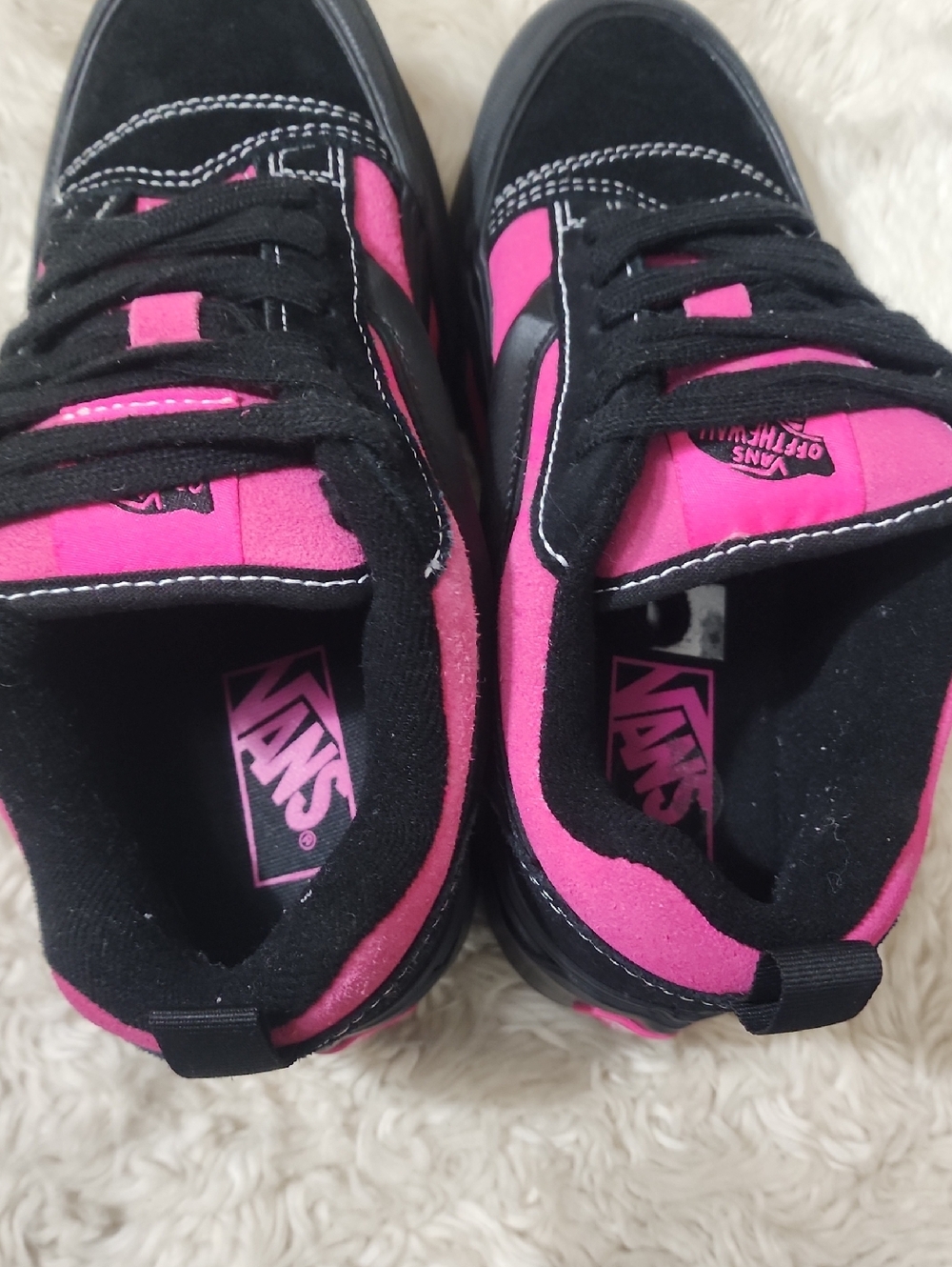 Vans Knu Stack Platform Skate Shoes Sneakers Black Pink - Picture 10 of 12